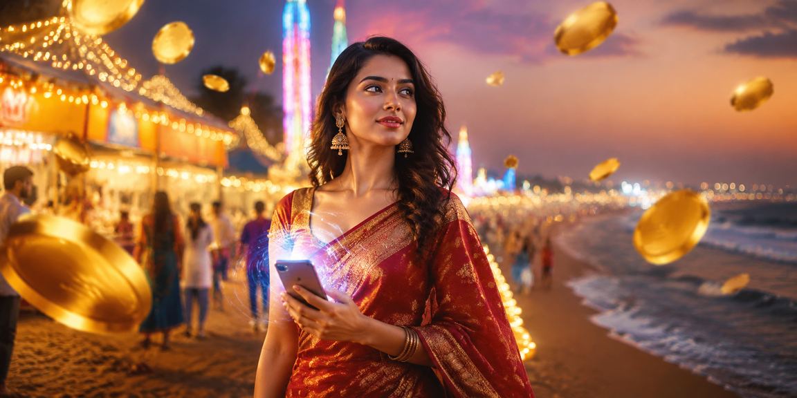 Mobile betting interface showing casino app in Chennai marina beach night market